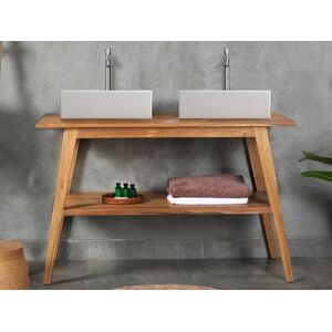 Unique Mueble de baño de teca con doble lavabo - 120 cm - BOBOTSARI