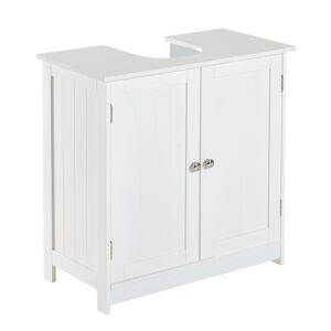 Mueble Debajo Lavabo 69x35x59 cm color Blanco  Muebles de lavabo, Armarios  de baño, Estantes ajustables