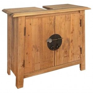 vidaXL Mueble De Lavabo Madera Maciza De Pino 70x32x63 Cm