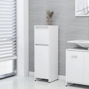 vidaXL Armario De Baño Madera Contrachapada Blanco 30x30x95 Cm