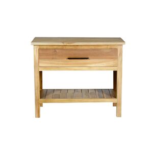 Bois Dessus Bois Dessous Mueble de baño de madera de teca maciza de 90 cm