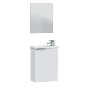 HOMN Mueble de baño 1 puerta, espejo y con lavabo, 40 cm