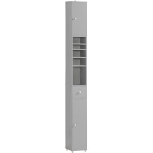 SoBuy Mueble columna para baño mdf gris claro