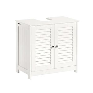 SoBuy Mueble para debajo del lavabo 2 puertas y 2 estantes mdf blanco