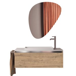 AQA DESIGN Mueble de baño de 3 piezas en melamina roble miel