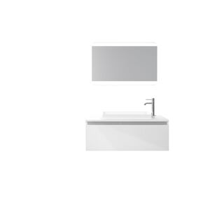 AQA DESIGN Mueble de baño de 3 piezas en melamina blanca