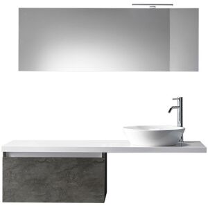 AQA DESIGN Mueble de baño de 6 piezas en melamina oxido