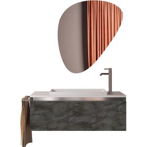 AQA DESIGN Mueble de baño de 3 piezas en melamina oxido