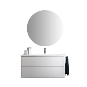 AQA DESIGN Mueble de baño de 4 piezas en melamina blanco mate