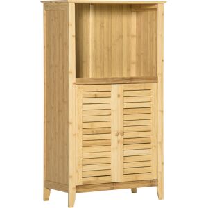 Homcom Armario de baño color madera 50 x 25.5 x 92 cm