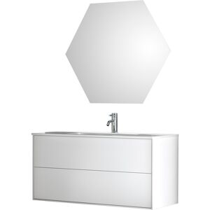 AQA DESIGN Mueble de baño de 3 piezas en melamina blanco mate