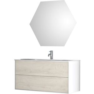 AQA DESIGN Mueble de baño de 3 piezas en melamina roble claro