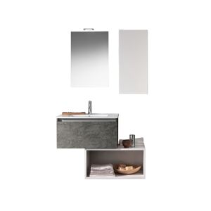 AQA DESIGN Mueble de baño de 6 piezas en melamina oxido