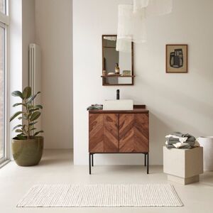 Tikamoon Mueble de baño de madera maciza de palisandro de 80 cm