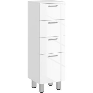 Kleankin Mueble auxiliar baño color blanco 30 x 30 x 93 cm