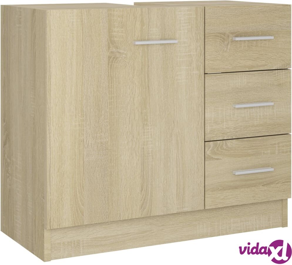 vidaXL Allaskaappi Sonoma tammi 63x30x54 cm lastulevy