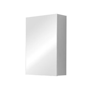 Toscohome Meuble de salle de bain blanc 38x60 cm avec miroir et porte réversible - Solo2