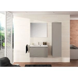 ALLIBERT Meuble de salle de bain NORDIK gris ultra mat 80 cm + plan vasque STYLE - Publicité