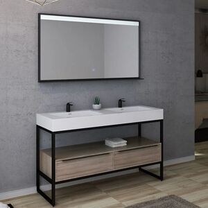 Distribain Meuble de salle de bain LAMEZIA 1400 Scandinave