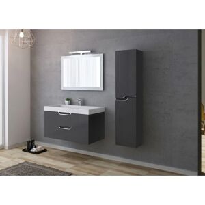 Distribain Meuble de salle de bain CALABRO 1000 Gris Anthracite