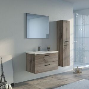 Distribain Meuble de salle de bain LANZARA 800 Chene gris