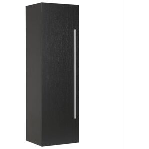 BELIANI Armoire de Salle de Bains Noire à 3 Etagères Rangement en mdf 132 x 40 x 35 cm Mataro - Argenté - Publicité