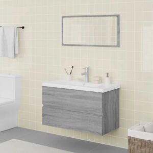 Vidaxl - Meubles de salle de bain Sonoma gris Bois d'ingénierie - Publicité