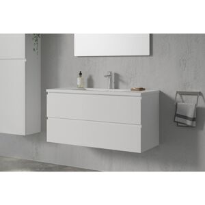 Ensemble de meubles de salle de bain Alice 1000 avec lavabo - couleur meuble et lavabo au choix Blanc brillant, Blanc mat - Bernstein - Publicité