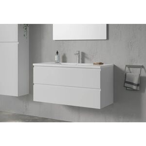 Ensemble de meubles de salle de bain Alice 1000 avec lavabo - couleur meuble et lavabo au choix Blanc mat, Blanc brillant - Bernstein - Publicité