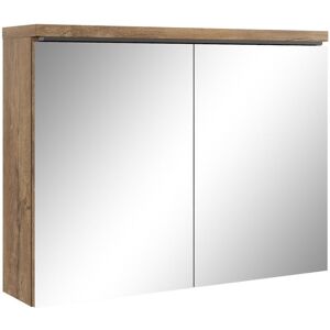 Meuble a miroir Paso 80 x 60 cm Badplaats Chene Marron - Miroir armoire - Chêne marron - Publicité