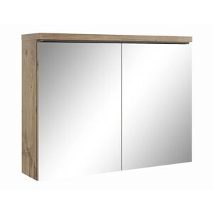 Meuble a miroir Paso 80 x 60 cm Badplaats Chene châtaigne - Miroir armoire - Chêne châtaignier - Publicité