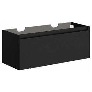 Allibert - Meuble sous-vasque 120 cm à suspendre fangorn 2 tiroirs 120 x 45 x 46 cm - noir ultra mat - Noir - Publicité