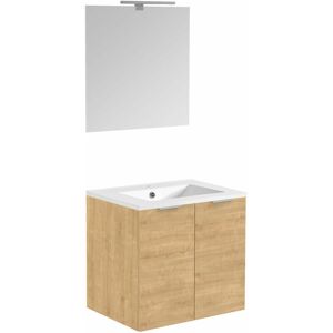 ALLIBERT Meuble sous-vasque euro pack 60 cm couleur chêne - Chêne Arlington - Publicité