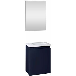 ALLIBERT Ensemble meuble lave-mains avec miroir PORTO PACK - bleu nuit -L40 x H51 x P25 cm - Bleu Nuit - Publicité