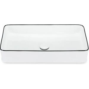 NV GALLERY Lavabo AMSTERDAM Salle de bain Vasque a poser ceramique blanche L60 Blanc