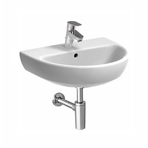 Geberit Lavabo suspendu Geberit Selnova 50 cm 1 et 3 trous en blanc brillant