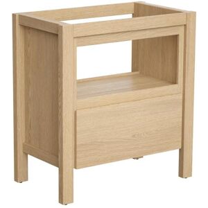 Vente-unique Meuble sous vasque avec niche de rangement - Placage chêne - 80 cm - COSMOTI