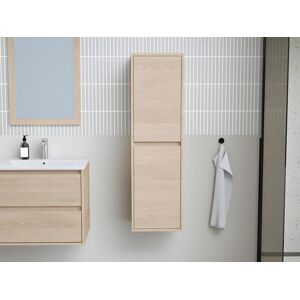 Vente-unique Colonne de salle de bain - Placage chêne - L30 x l35 x H120 cm - ENOSEA