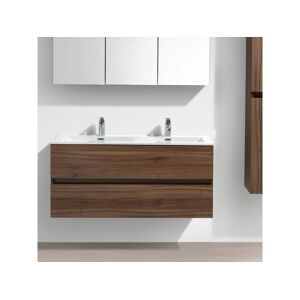 STANO Meuble salle de bain design double vasque SIENA largeur 120 cm noyer