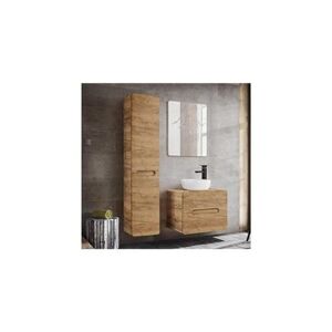 AC-Deco Ensemble meuble vasque à poser + armoire murale + miroir - 60 cm - aruba craft - Publicité