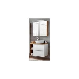 AC-Deco Ensemble meuble vasque + armoire miroir - 80 cm - capri white - Publicité