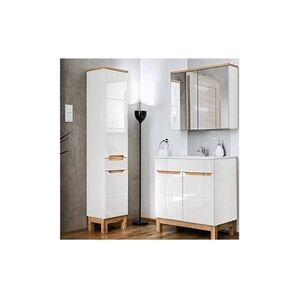 AC-Deco Ensemble meubles de salle de bain complet - blanc - 80 cm - bali bialy - Publicité