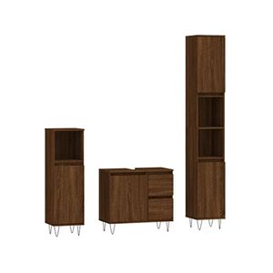 VIDAXL Ensemble de meubles de salle de bain 3 pcs Chêne marron - Publicité