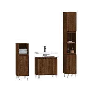 VIDAXL Ensemble de meubles de salle de bain 3 pcs Chêne marron - Publicité