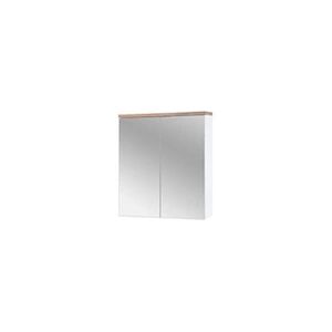 AC-Deco Armoire de salle de bain Cintra White - 60 x 20 x 70 cm - Rangement haut mural avec miroir - Publicité