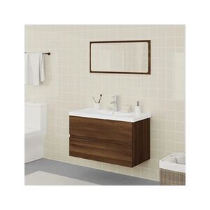 VIDAXL Meubles de salle de bain Chêne marron Bois d'ingénierie - Publicité