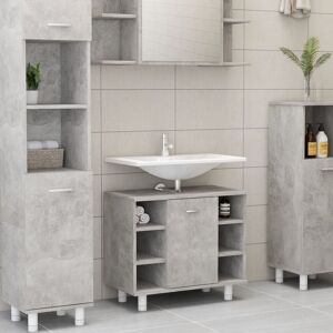 Vidaxl Armoire De Salle De Bain Gris Béton 60x32x53,5 Cm Aggloméré - Publicité