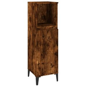 Vidaxl Armoire De Bain Chêne Fumé 30x30x100 Cm Bois D'ingénierie - Publicité