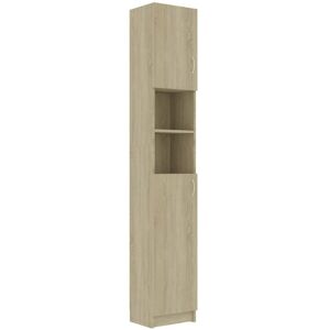 Vidaxl Armoire De Salle De Bain Chêne Sonoma 32x25,5x190 Cm Aggloméré - Publicité