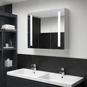 Vidaxl Armoire De Salle De Bain À Miroir Led 89x14x62 Cm - Publicité